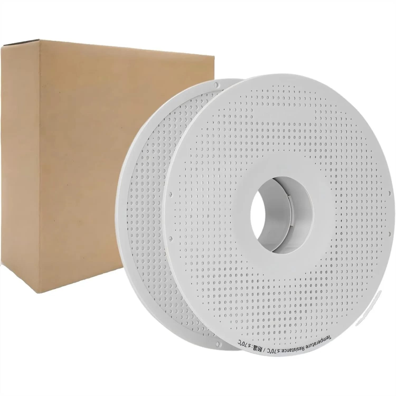Vassoio per filamento, porta bobina rimovibile, riutilizzabile per basse temperature, adatto per stampanti 3D PLA PETG TPU ABS, bianco