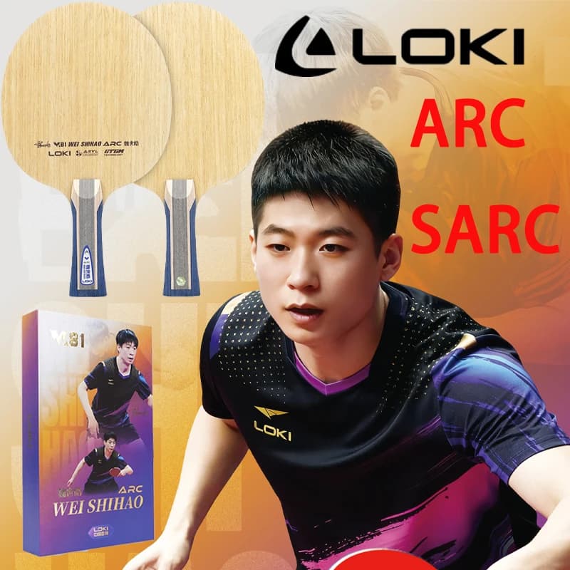 Nuova Racchetta da Ping Pong LOKI Wei Shihao W81 2026, Base in Poliarilato Esterno e Fibra di Carbonio 5+2