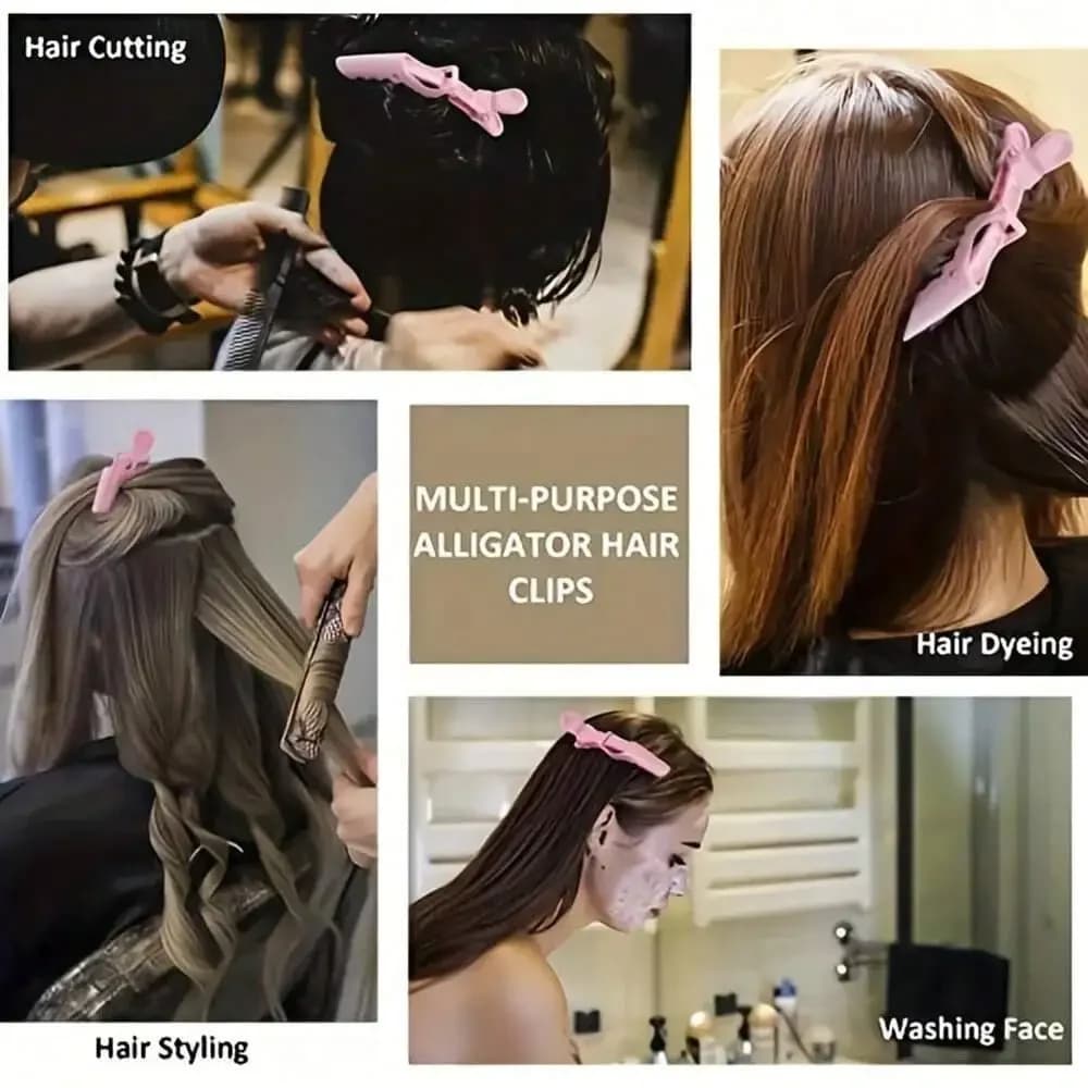 20 fermagli per capelli multiuso a forma di coccodrillo per lo styling, il sezionamento e la tintura, strumenti da salone