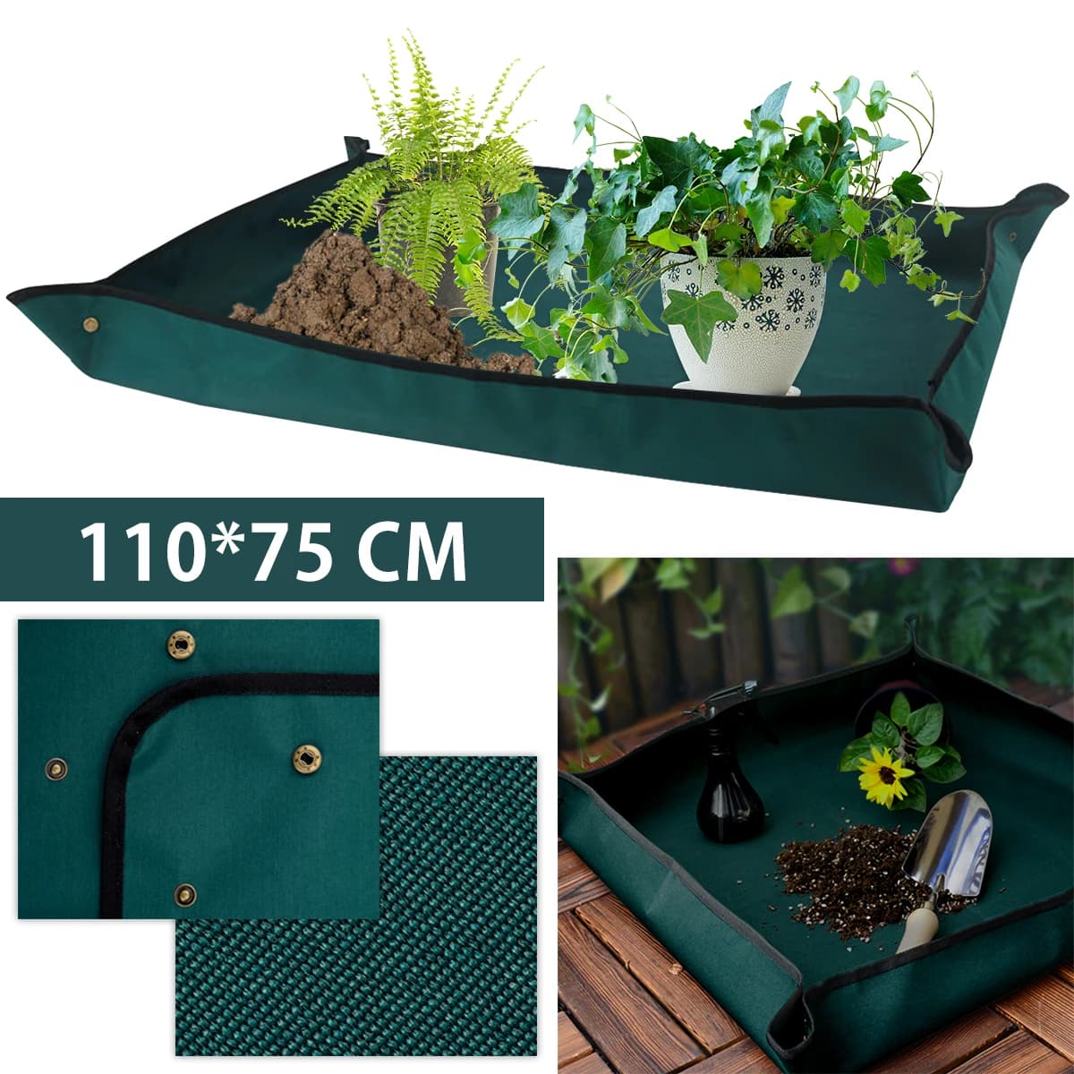 110 CENTIMETRI Piantare Zerbino Oxford Panno Pianta Repotting Zerbino Pieghevole Impermeabile Giardinaggio Vaso Pad Vasi di Fiori Trapianto Zerbino