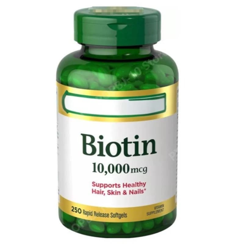 Integratore di Biotina per Capelli, Pelle e Unghie, Formula Quotidiana per la Bellezza, 10.000 Mcg, 120 Capsule Morbide, Confezione da 1, Supplemento per Adulti