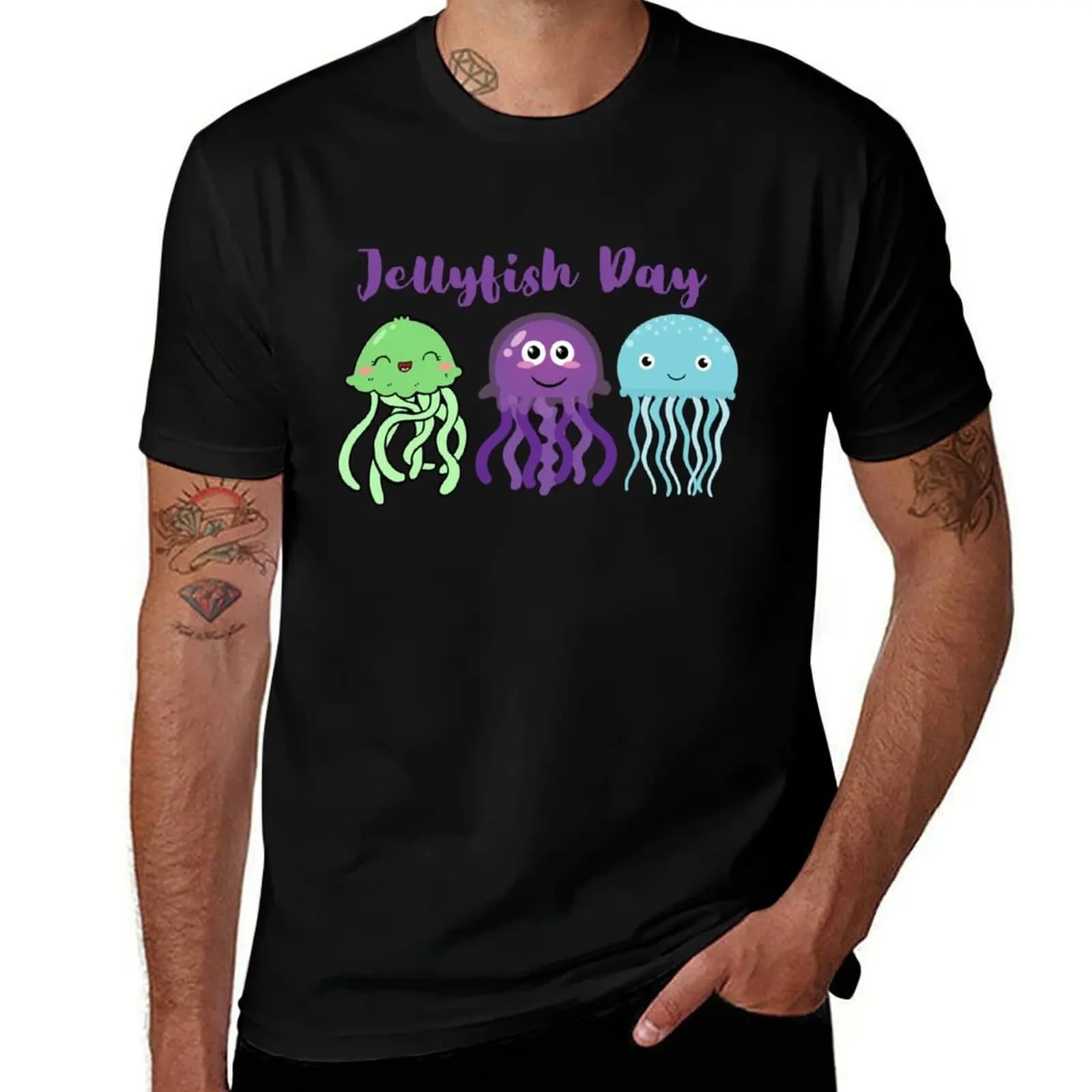 T-shirt Jellyfish Day, t-shirt sportiva traspirante da uomo