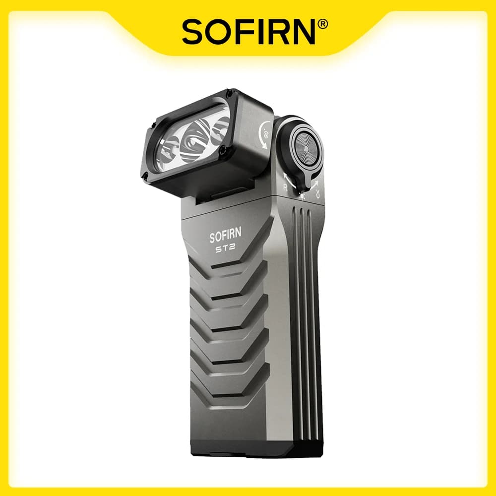SOFIRN ST2 3000LM 3-in-1 Flashlight with Red&UV Light 6000K 18650 USB C Rechargeable Lamp IPX6 Waterproof Torch with Magnetic