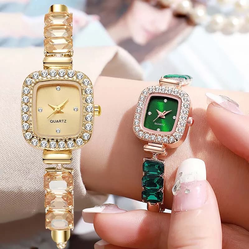 Orologio da polso al quarzo da donna di nuova moda Orologio da polso da donna con cinturino tempestato di diamanti estraibile Orologio da regalo di lusso Dropshipping