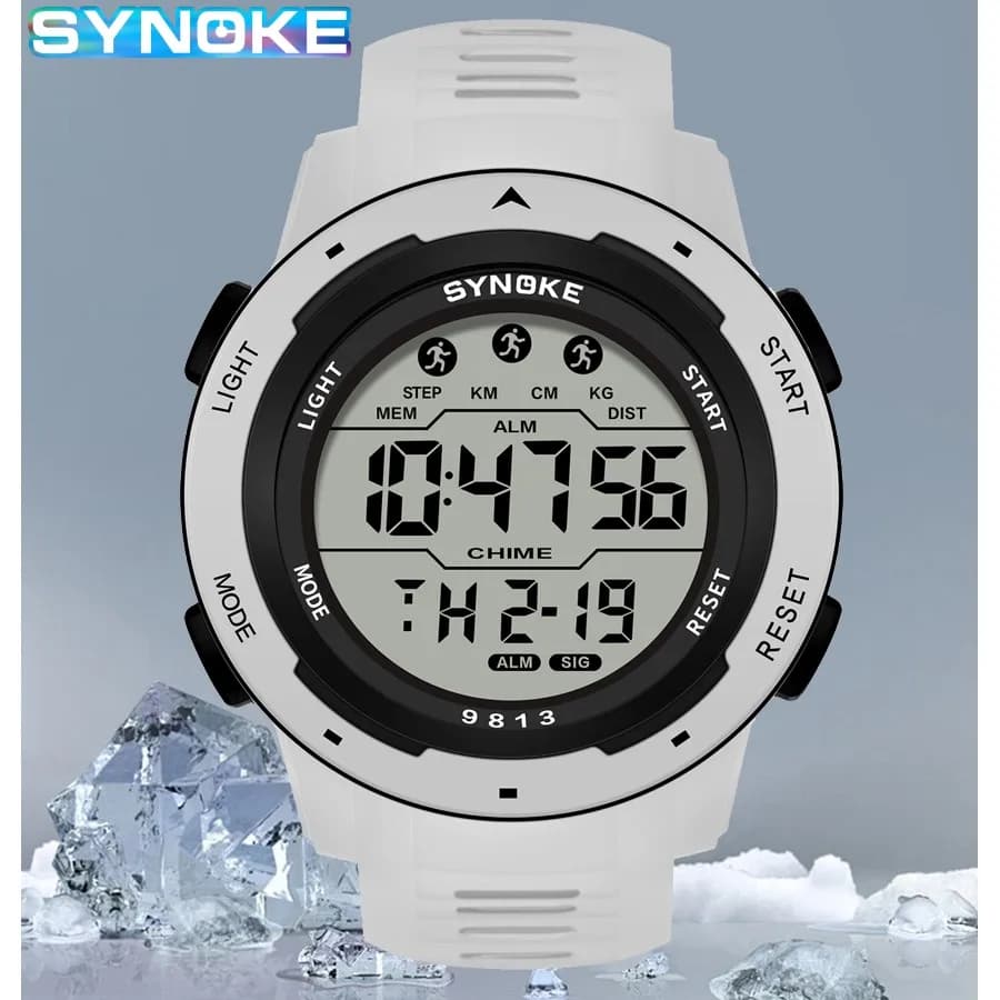 SYNOKE Couple watches Digital Watch Outdoor Military Fashion Retro Men Watch Sports Waterproof Watch Multifunctional Luminous