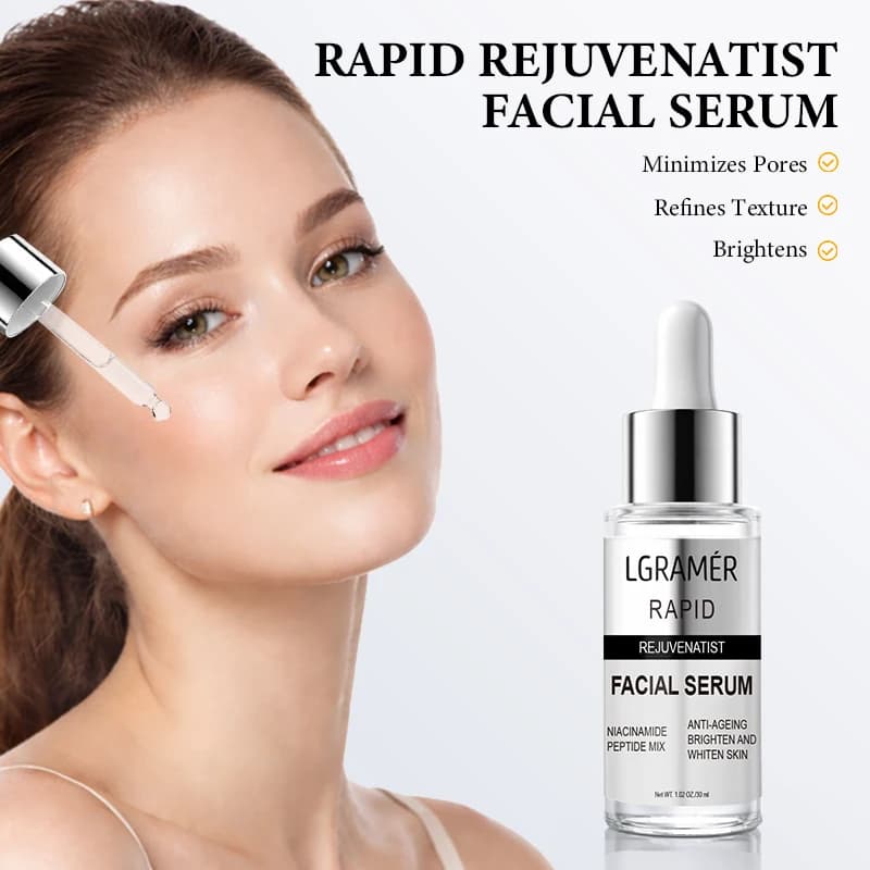 Siero al Niacinamide e Collagene per Rimuovere le Macchie Scure, Siero Viso Sbiancante per Pori Dilatati, con Acido Ialuronico per la Cura della Pelle
