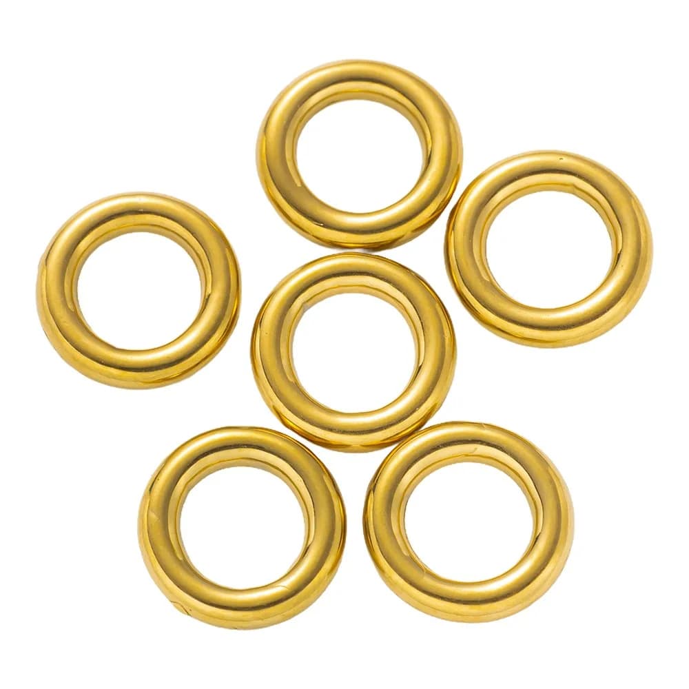 20 pezzi in acciaio inossidabile oro chiuso saldato anelli di salto rotondi anello circolare collana fai da te orecchini creazione di gioielli accessori