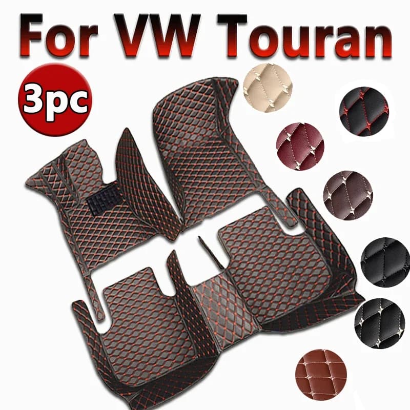 Tappetini auto per VW Touran 2008-2015 DropShipping Center Accessori interni auto 100% Fit Tappeti in pelle Tappeti Rilievi del piede 060