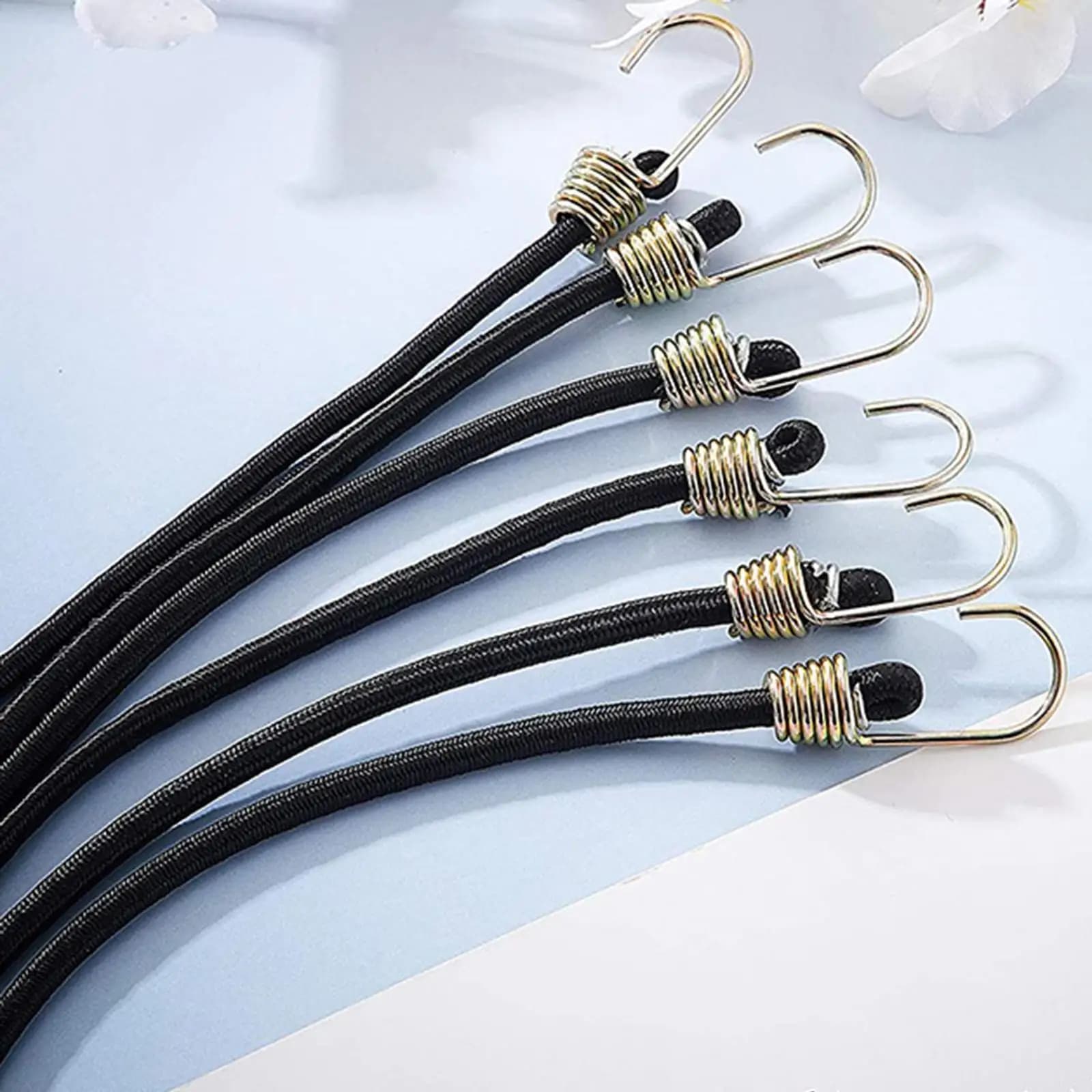 Cinghie elastiche da 10 pezzi con gancio, resistenti all'usura, da 30 cm, per bagagli, campeggio e viaggi di lavoro