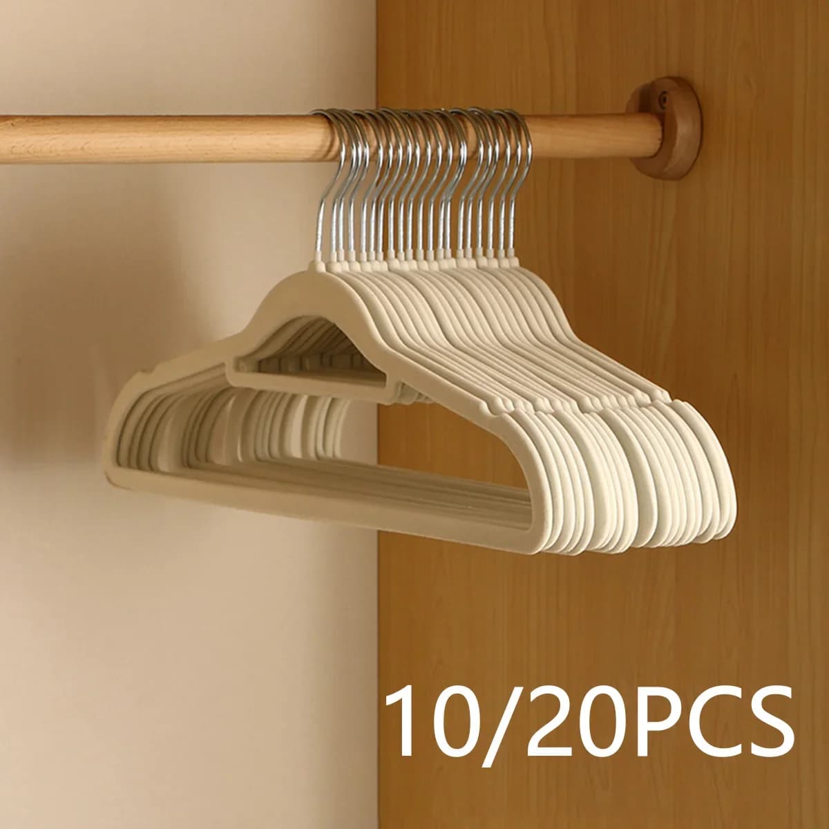 10 pieces of high-end velvet clothes hangers, heavy-duty felt clothes hangers, solid clothes hangers, durable clothes hangers