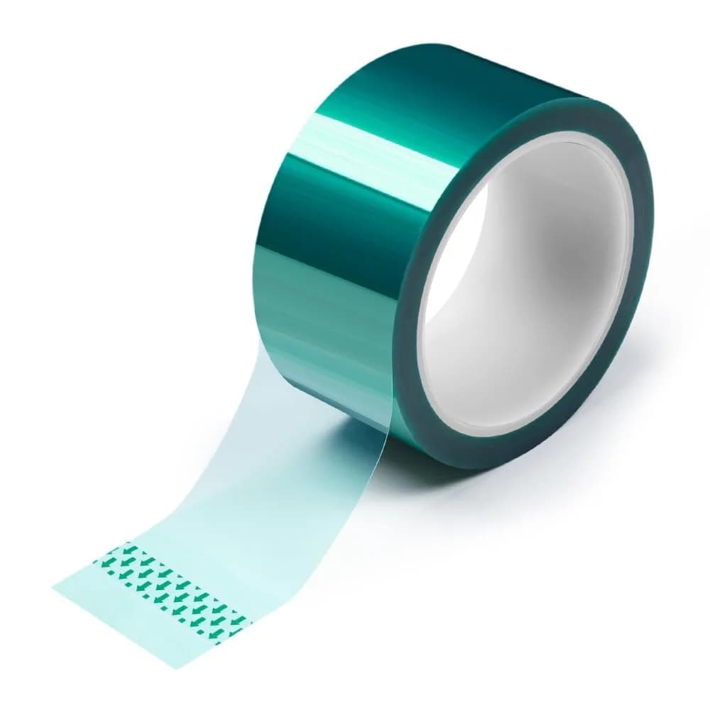 Nastro Adesivo Verde in PET per Alte Temperature, 33m, 10-50cm, Resistente al Calore per PCB, Elettroplaccatura, Verniciatura e Protezione Industriale