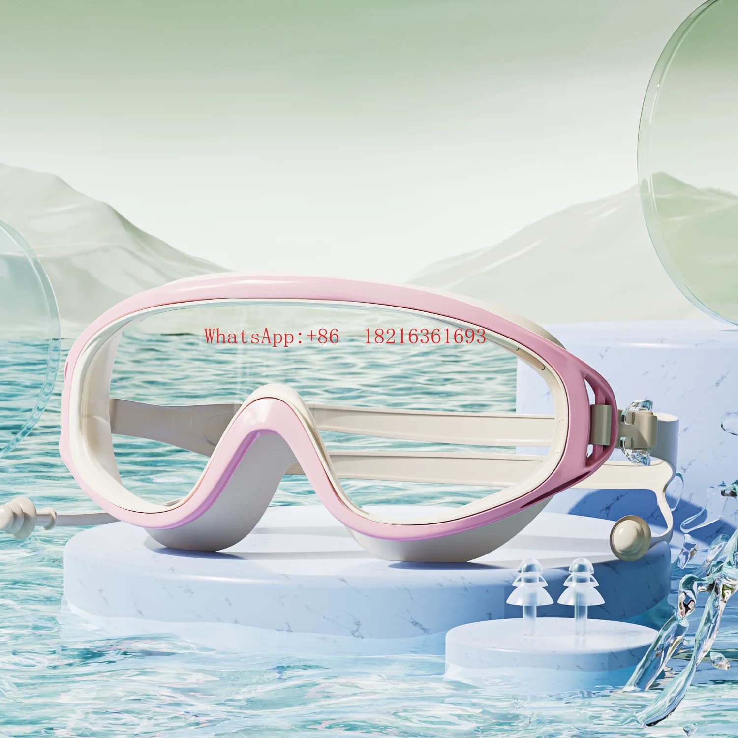 Waterproof Professional Swimming Headset, High Definition, Men's Swimwear, Adult Equipment