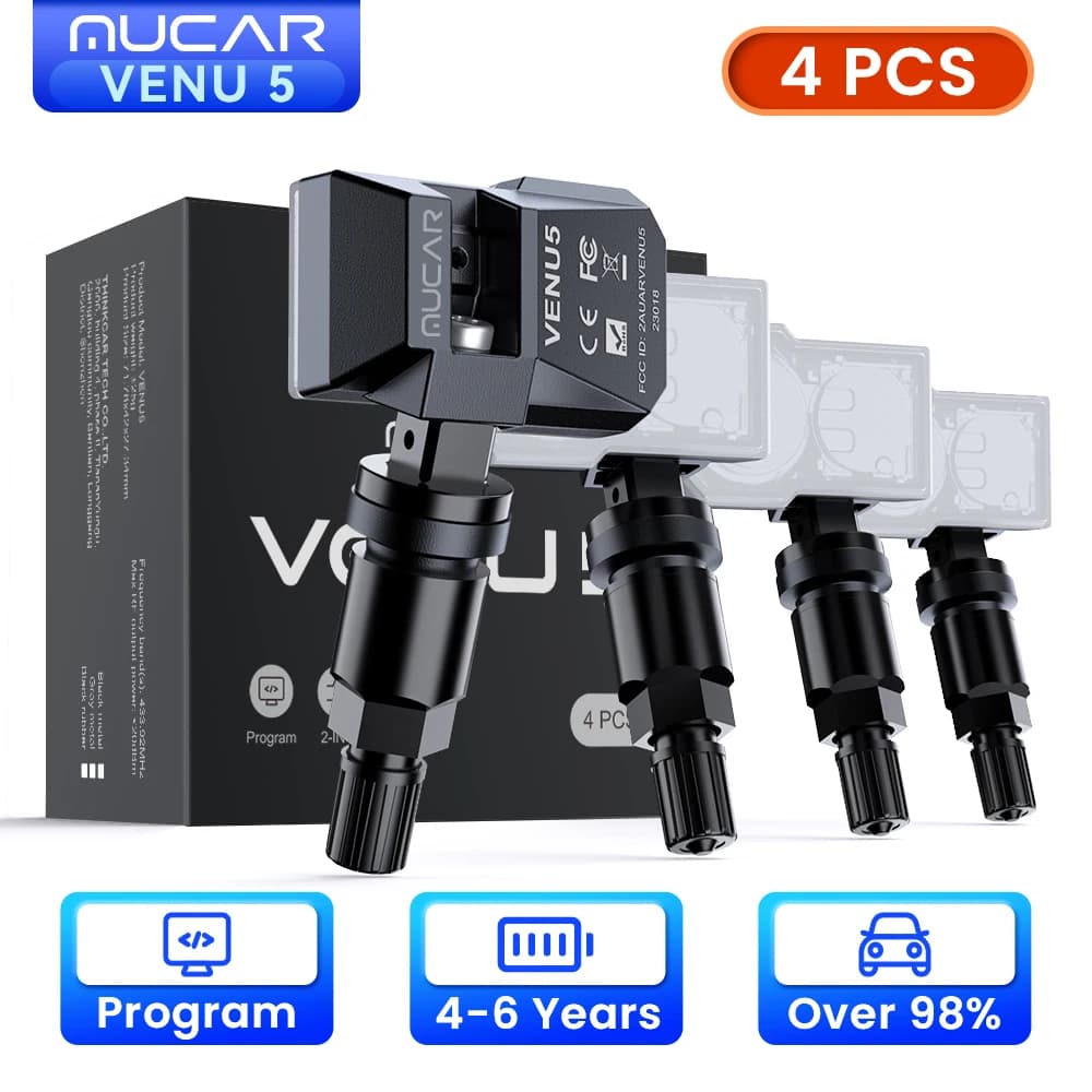 THINKCAR VENU 5 4 Pz/set 433 e 315MHZ Sensore TPMS Strumenti di Riparazione Dei Pneumatici Programmazione Sensore di Monitoraggio della Pressione Dei Pneumatici per 689BT 892BT