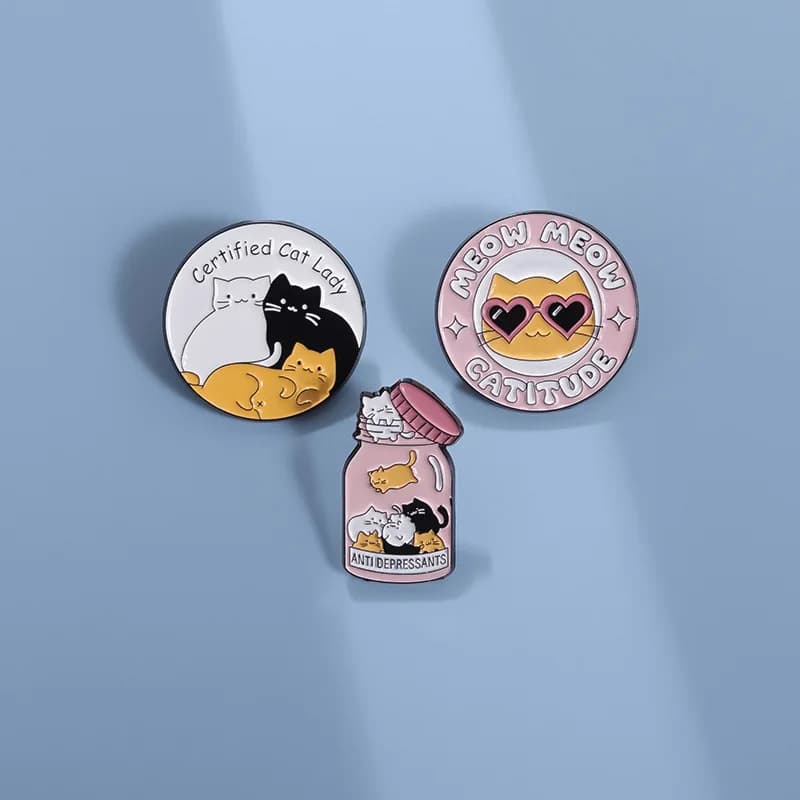 Meow ~ Simpatici Animali Gatti Spilla Creativa Simpatico Gattino Smalto Spille per Donna Uomo Zaino Risvolto Distintivo Gioielli Regali All'ingrosso
