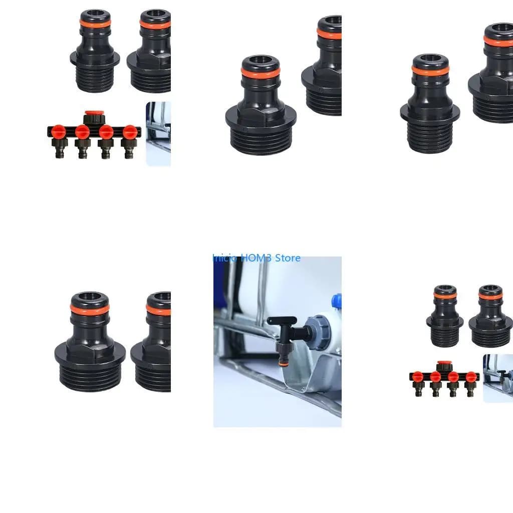 A5YD Pack of 2 Garden Hose Accessories 1/2inch 3/4inch Quick Connecting Water Hose Fittings Sprays Nozzle Faucet Connectors
