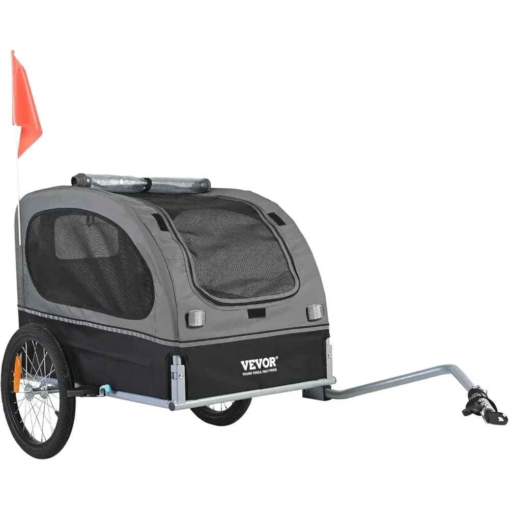 Rimorchio per Bicicletta per Cani, Supporta fino a 66/88/100 libbre, Carrello per Animali Domestici, Telaio Pieghevole Facile con Ruote a Sgancio Rapido, Universale