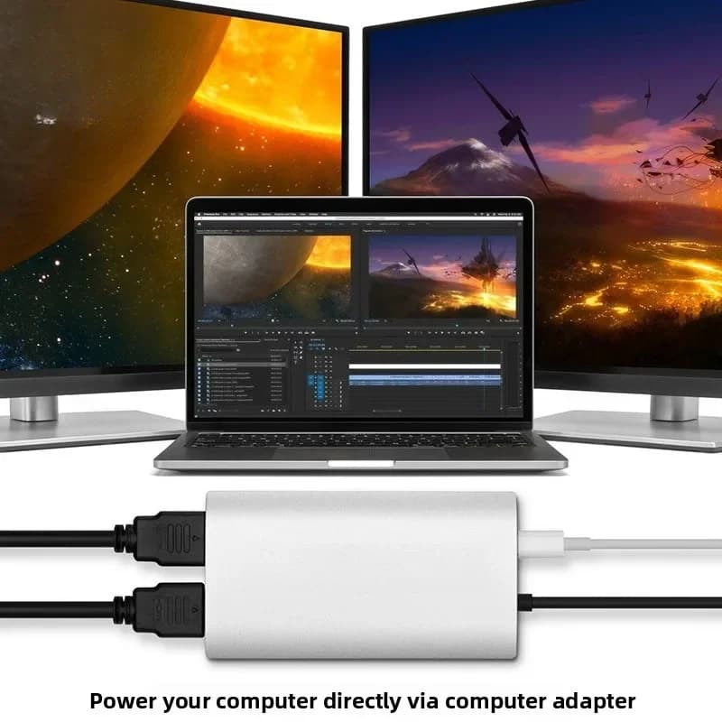 L'adattatore da USB-C a doppio HDMI4K supporta il proiettore con schermo Mac, display a grande schermo ad altissima definizione