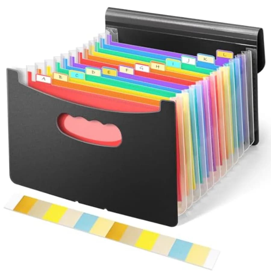 5x8 Index Card Holder, 5x8 Index Cards Organizer, Expanding Storage Box