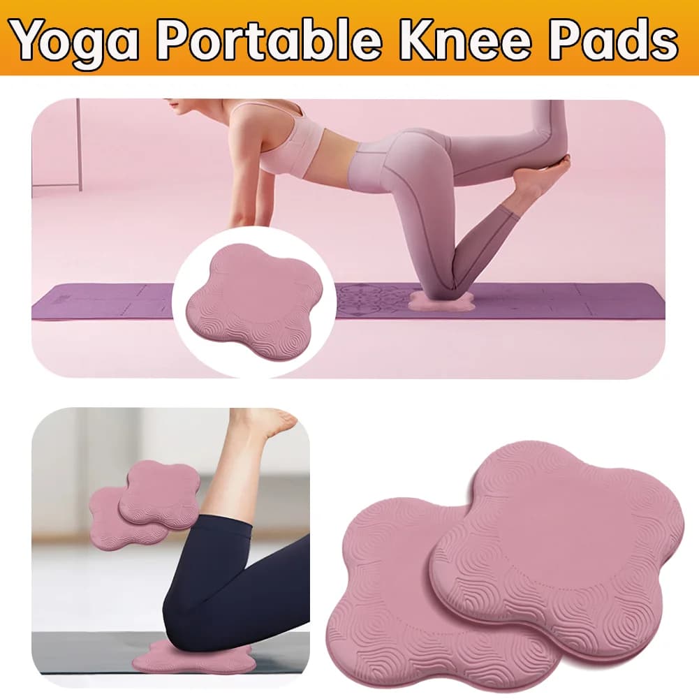 Set di 2 Cuscinetti per Yoga, Protezioni per Ginocchia, Gomiti e Mani, Tappetino Imbottito per Praticare Yoga in Ginocchio
