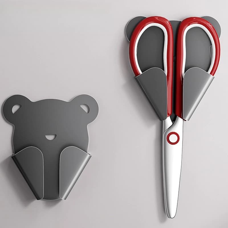 Porta Forbici da Parete Adesivo, Organizzatore Multifunzionale da Cucina per Protezione Coltelli e Uso Domestico Quotidiano