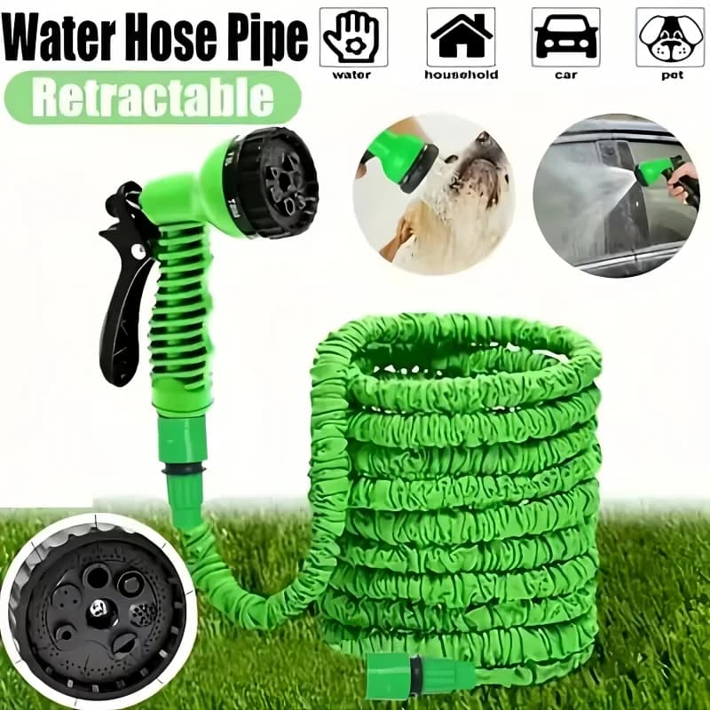 Tubo da Giardino Espandibile 50FT, Tubi Magici per Irrigazione Domestica e Giardino, Strumenti per Irrigazione Quotidiana, Pistola ad Alta Pressione per Lavaggio Auto