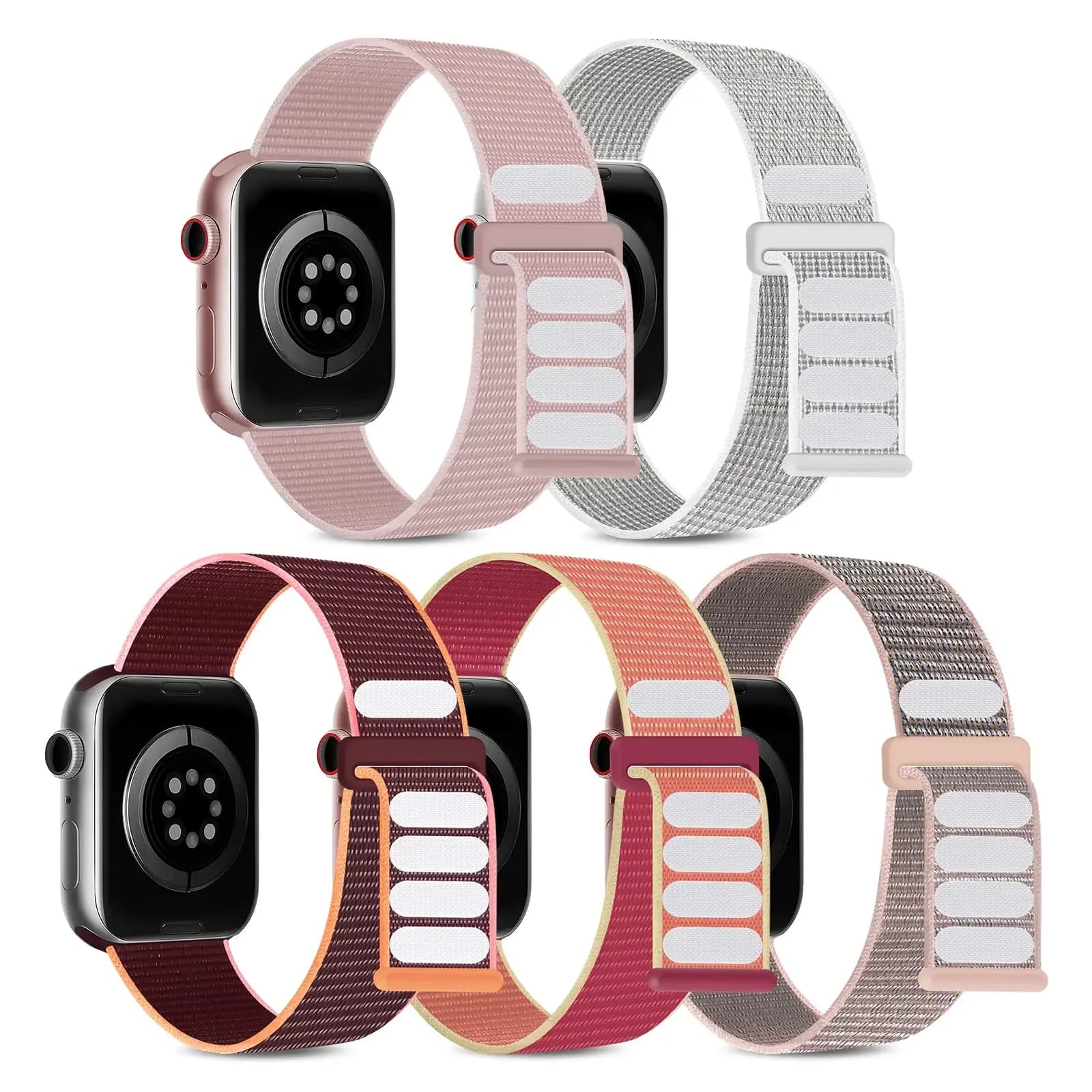 Anello sportivo per cinturino Apple Watch Ultra 2 49mm 44mm 40mm 45mm 41mm 42mm 38/45mm bracciale in Nylon serie iwatch 9 8 se 7 6 5 3 Band