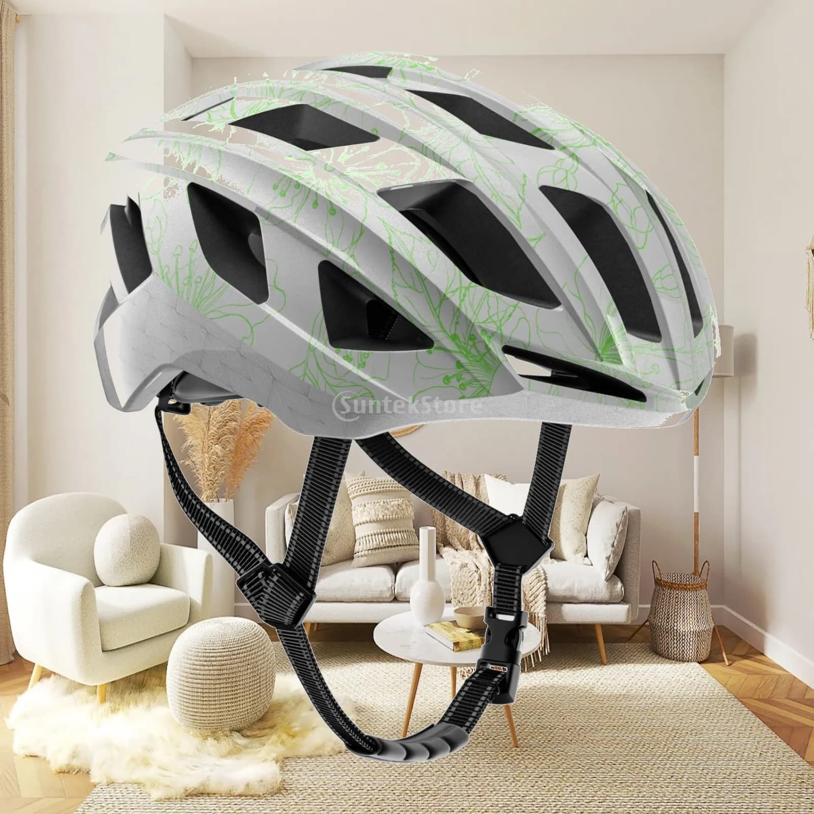 Road Bicycle Helmet Lightweight Impact Absorption Cycling Helmet for Men Women Universal Outdoor Accessory
