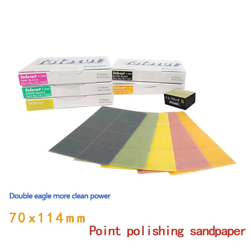 True Japan KOVAX Toledout Set di carta vetrata per lucidatura per auto - Grani per riparazione di bellezza da 8 pezzi 800/1200/1500/2000/3000 per finitura liscia