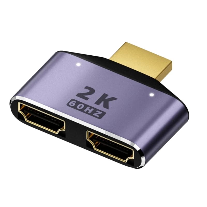 Cavo adattatore Splitter compatibile HDMI 1 in 2 Out compatibile HDM maschio a doppia femmina da 1 a 2 vie per Laptop LCD TV Box PS3