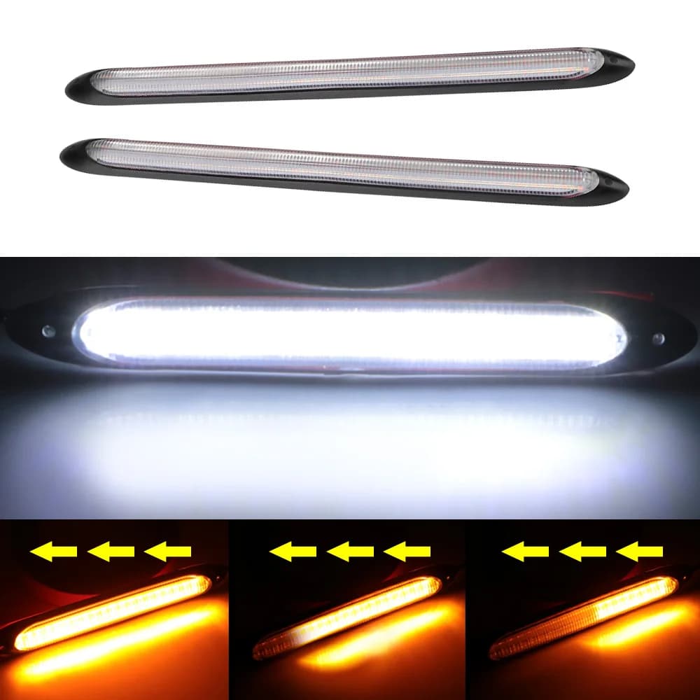 Auto LED Daylight 2 Pz/set Management Indicators Car Styling DRL Light Headlight Universal Auto Modified Streamer Strip