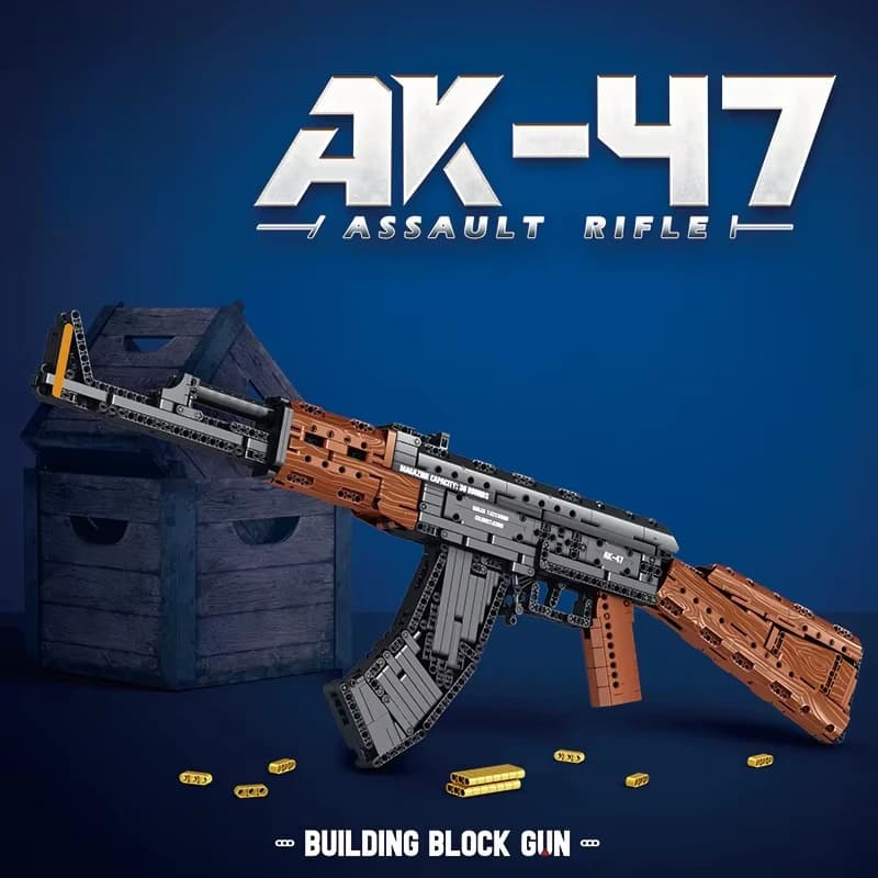 Russia AK-47 Pistola Fucile d'assalto Proiettili MOC Building Blocks Inserto Piccole particelle di tiro Modello di gioco Mattoni Assemblaggio Regalo per bambini