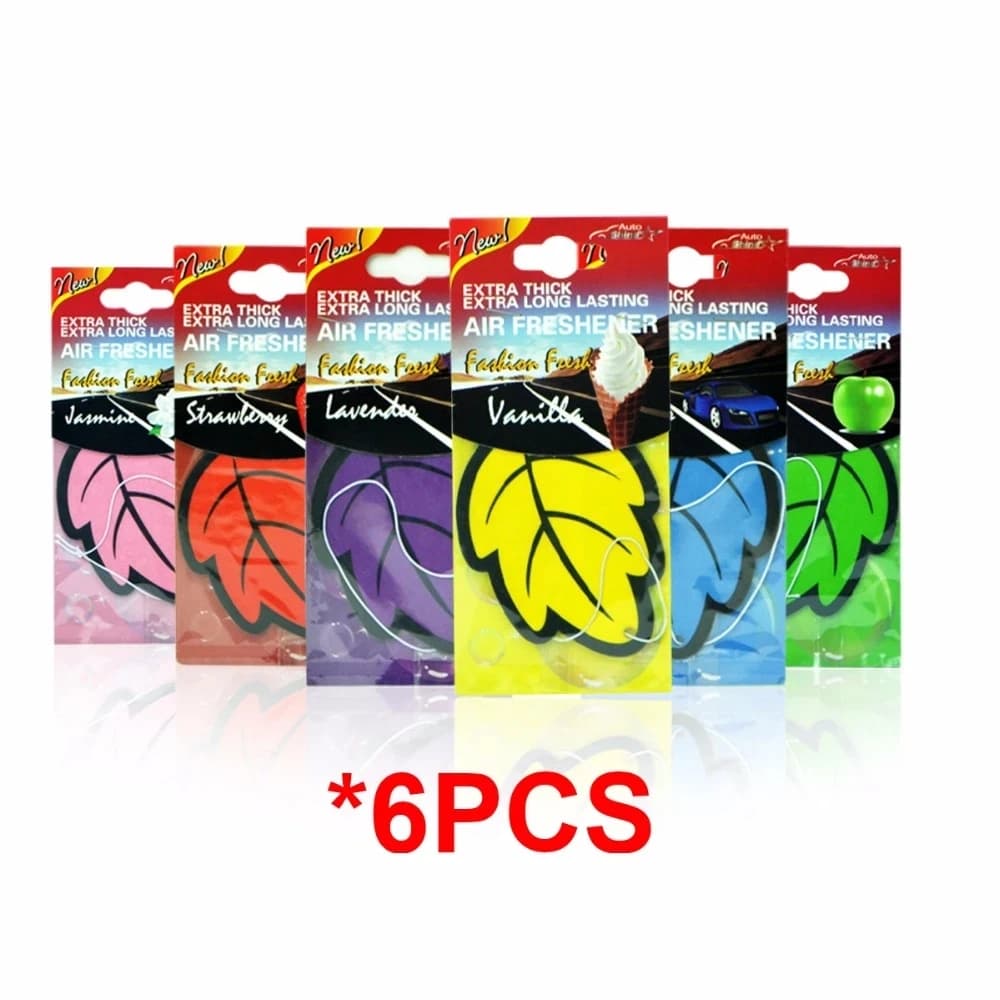 6 Deodorant Parts for Cars in Foil Shape, Natural Vanilla Perfume, Car Interior Accessories