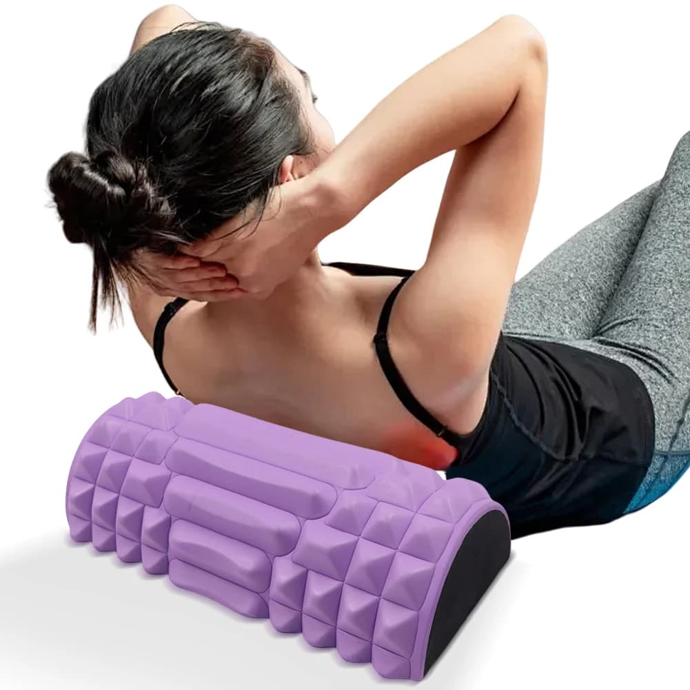 Foam Roller Massage Column High Density EVA Massage Roller Multi-Function Portable Muscle Roller Half Round for Yoga Pilates