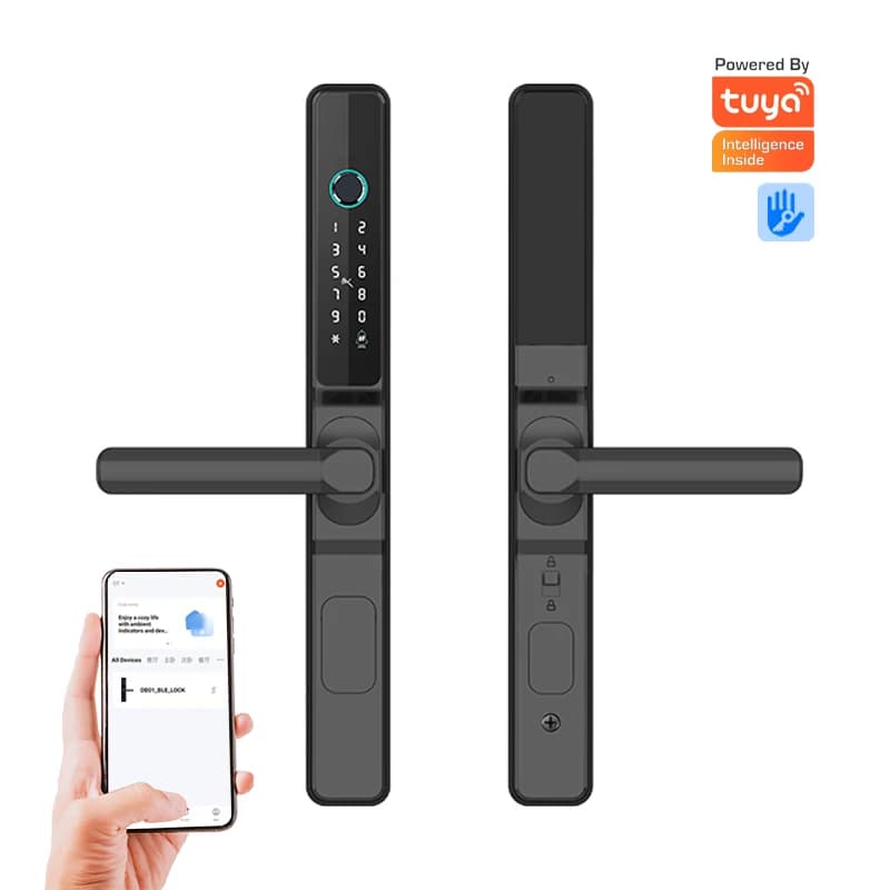 Serratura elettronica intelligente per impronte digitali biometriche con serratura per cancello intelligente da esterno Tuya per la casa