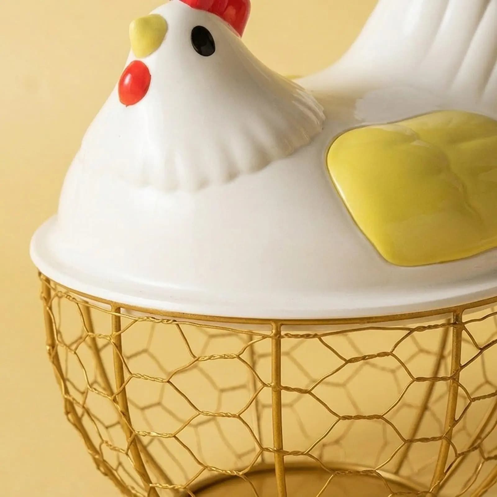 Cestino Portauova per Cucina e Dispensa, Contenitore per la Raccolta delle Uova di Gallina