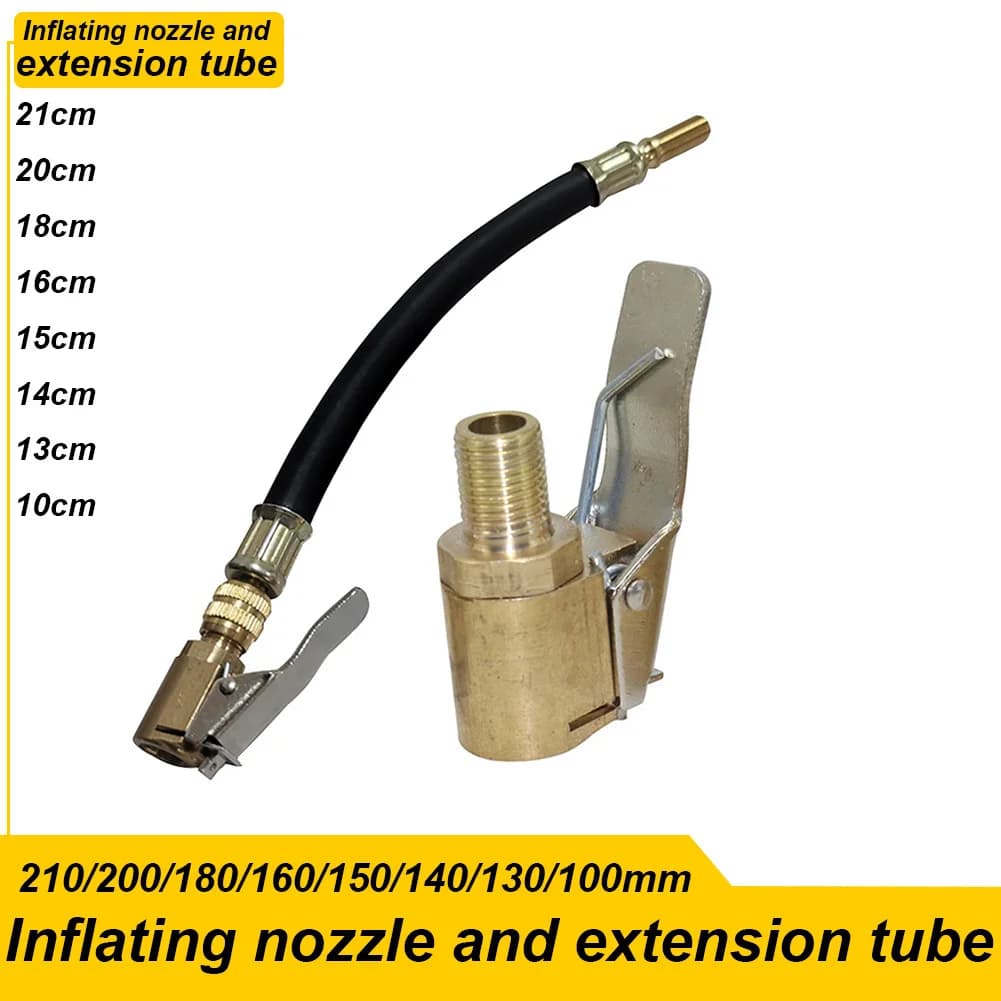 Tubo di gonfiaggio dell'aria per pneumatici per auto per bici da moto Adattatore per tubo di prolunga per pompa gonfiabile Collegamento dell'aria per pneumatici con bloccaggio Mandrino dell'aria