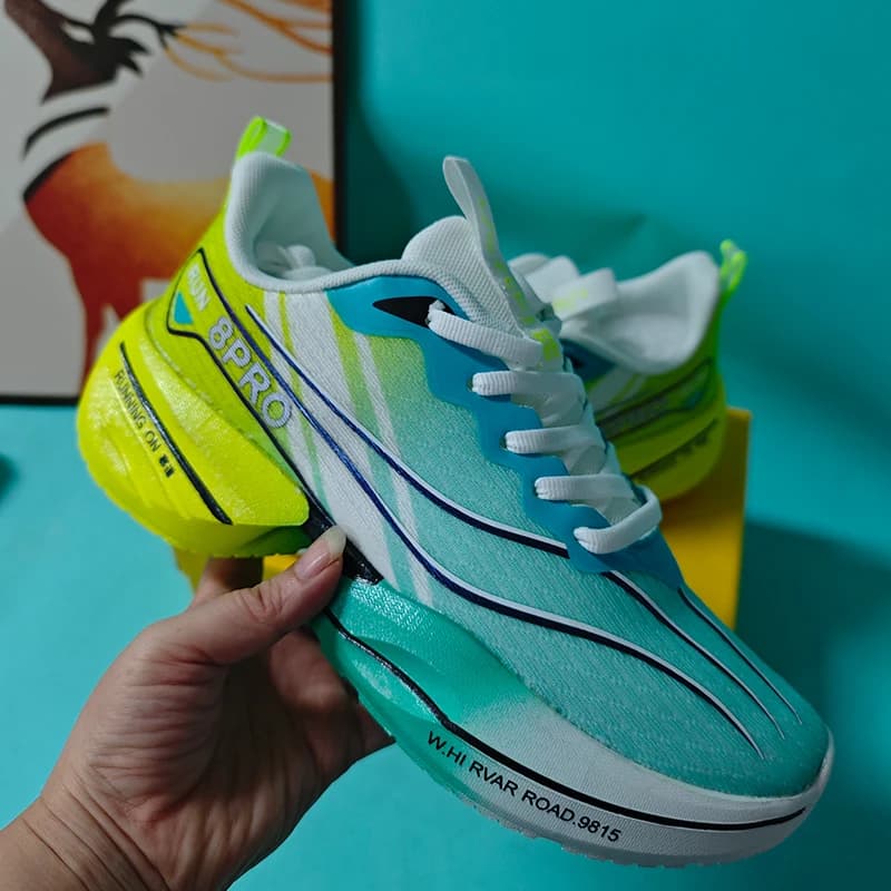 Men's Sports Running Shoes Sports Anti-slip tennis shoes with light and breathable women's carbon plate New 2025 large size 36 47