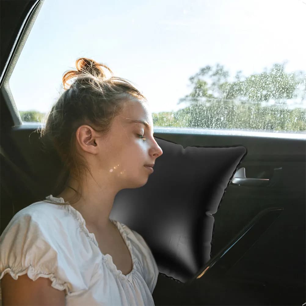 Cuscino Gonfiabile in PVC per Campeggio, Portatile, per Esterni, da Viaggio, Morbido, Confortevole, con Supporto Ergonomico