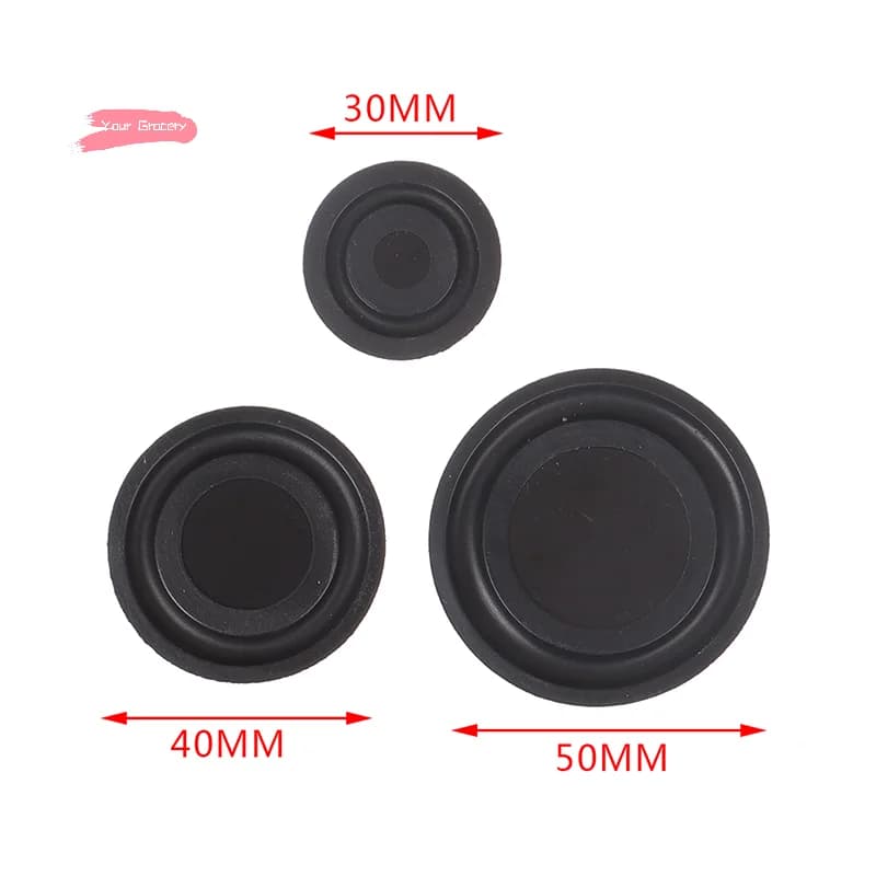 Y-2Pcs 30MM 40MM 50MM Rubber Bass Radiator Passive Plate Woofer Vibration Membrane Audio Speakers Accessories