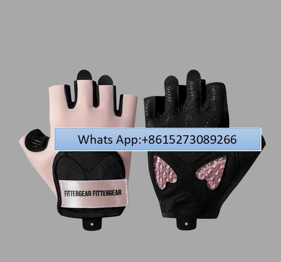 Sports fitness glovesWomen's half finger breathable equipment training Kettlebell riding with wrist guardsFitness anti-cocooning