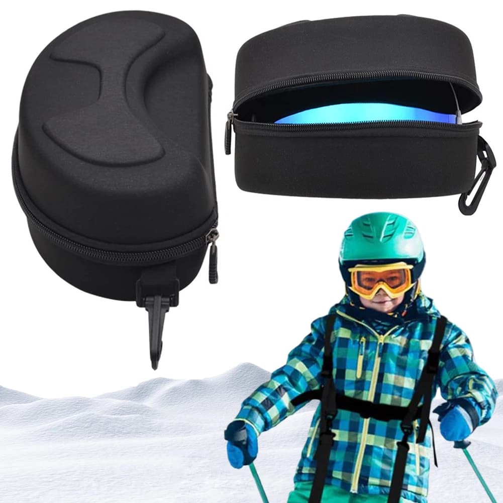 Scatola portaoggetti per occhiali Custodia per occhiali Custodia per occhiali da sci in EVA Scatola per occhiali da sci Borsa per occhiali da sole antiurto Scatola rigida da viaggio con cerniera