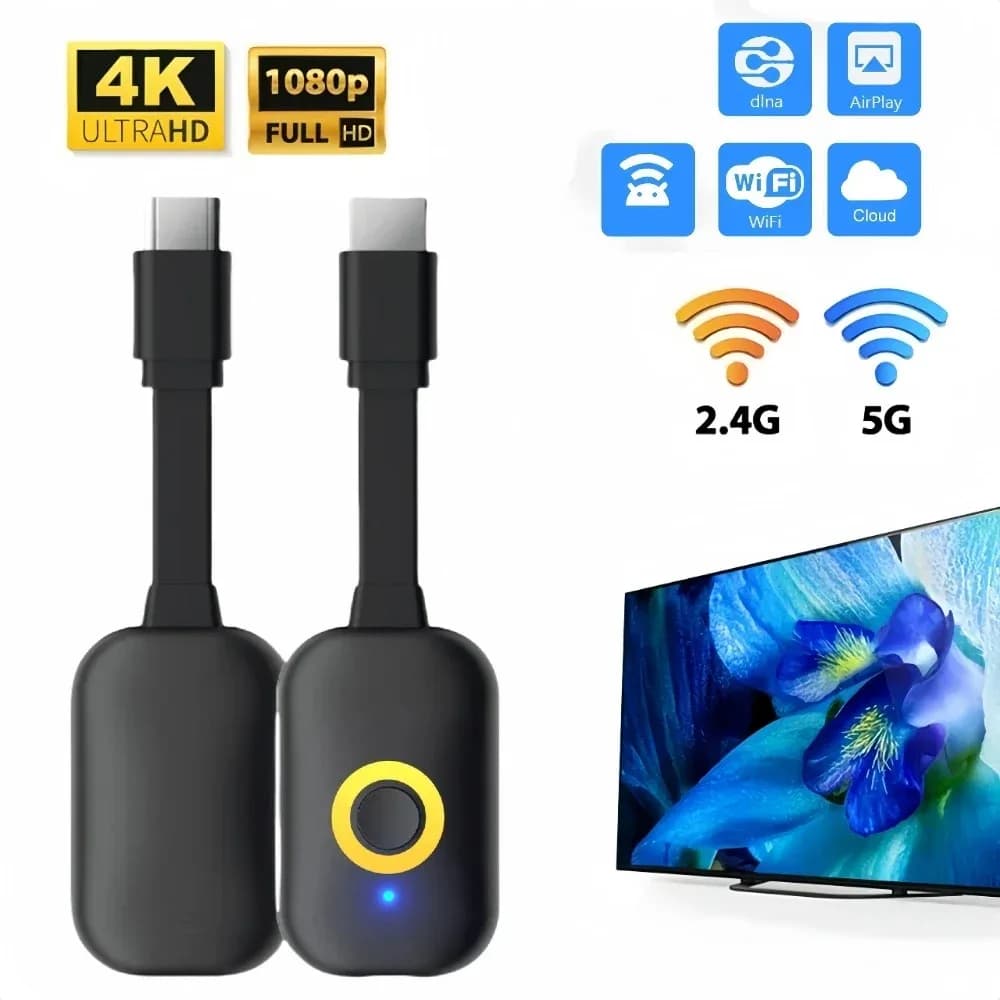 4K 1080P 2.4G/5G Ricevitore video compatibile HDMI Mirroring dello schermo Display Wifi wireless TV Stick Dongle Adattatore per proiettore TV