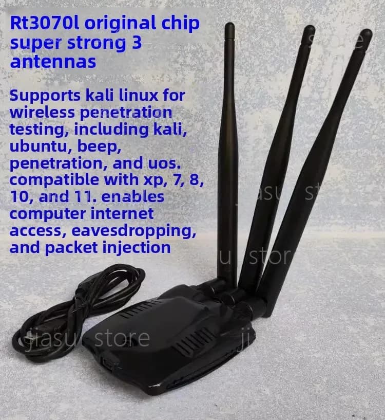 Rt3070l Super Three-antenna Remote Receiving Network Card Kali Linux Cdlinux Packet Capture Debain BT
