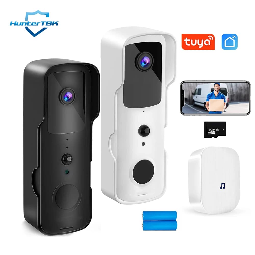 Campanello video WIFI 1080P Tuya Smart Home Campanello per porte Telecamera di sicurezza wireless Campanello SmartLife APP Rilevazione movimento PIR
