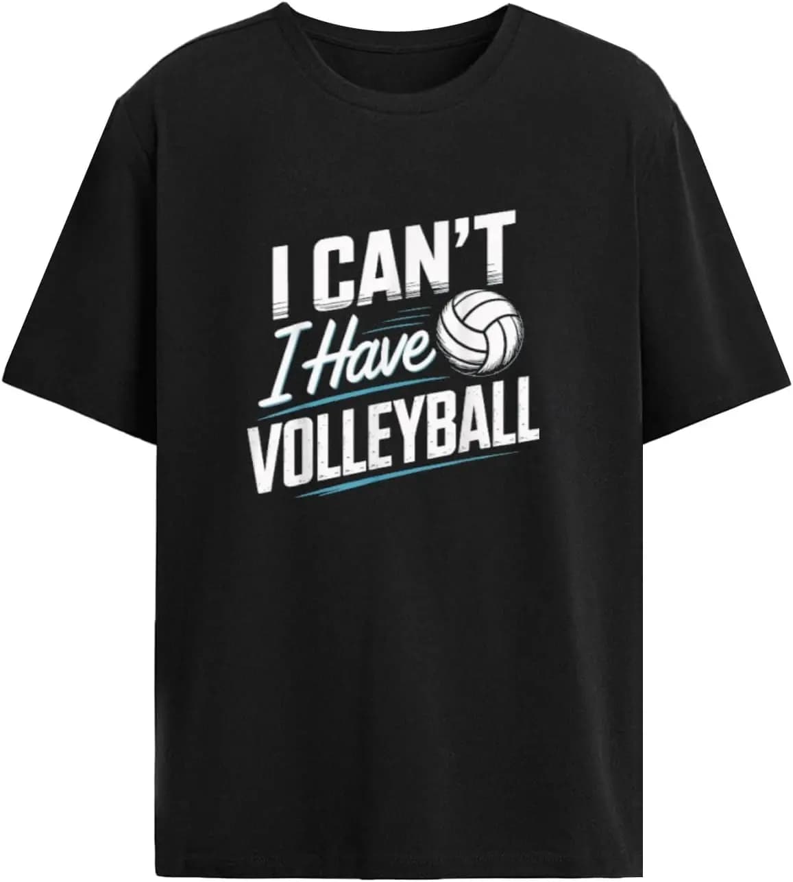 Women's T-shirt with funny graphic print "I Cant I Have Volleyball"