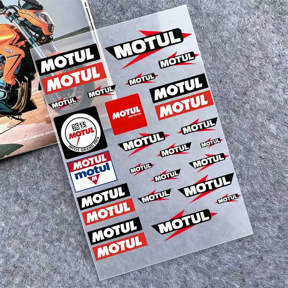 MOTUL Reflective Stickers for Moto, Waterproof in Vinyl, for Helmet, Tank and Bike