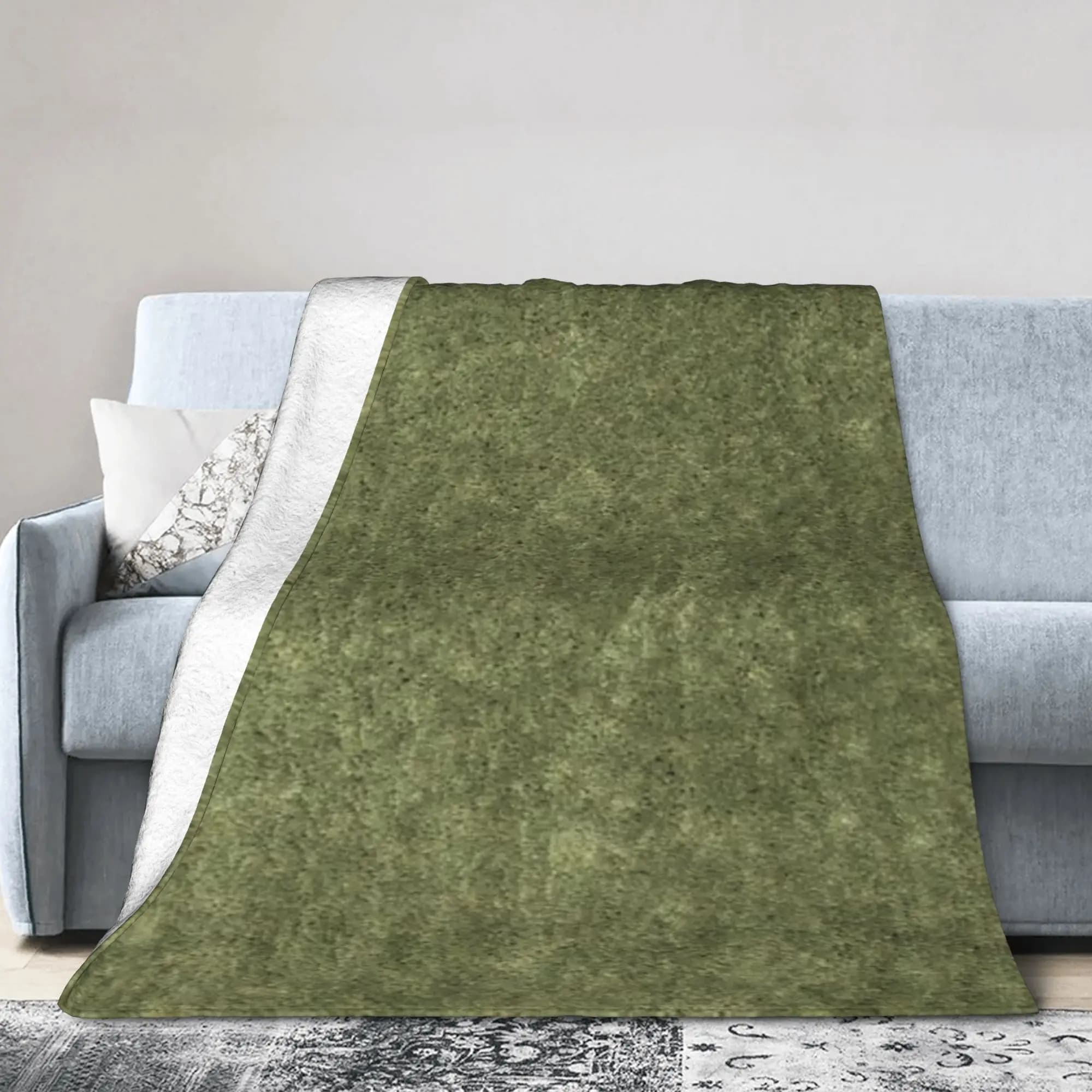 Relax Grass Batlemat Grassland Land Green Coperta Roba Coperte decorative per la stanza Velluto caldo per la camera da letto