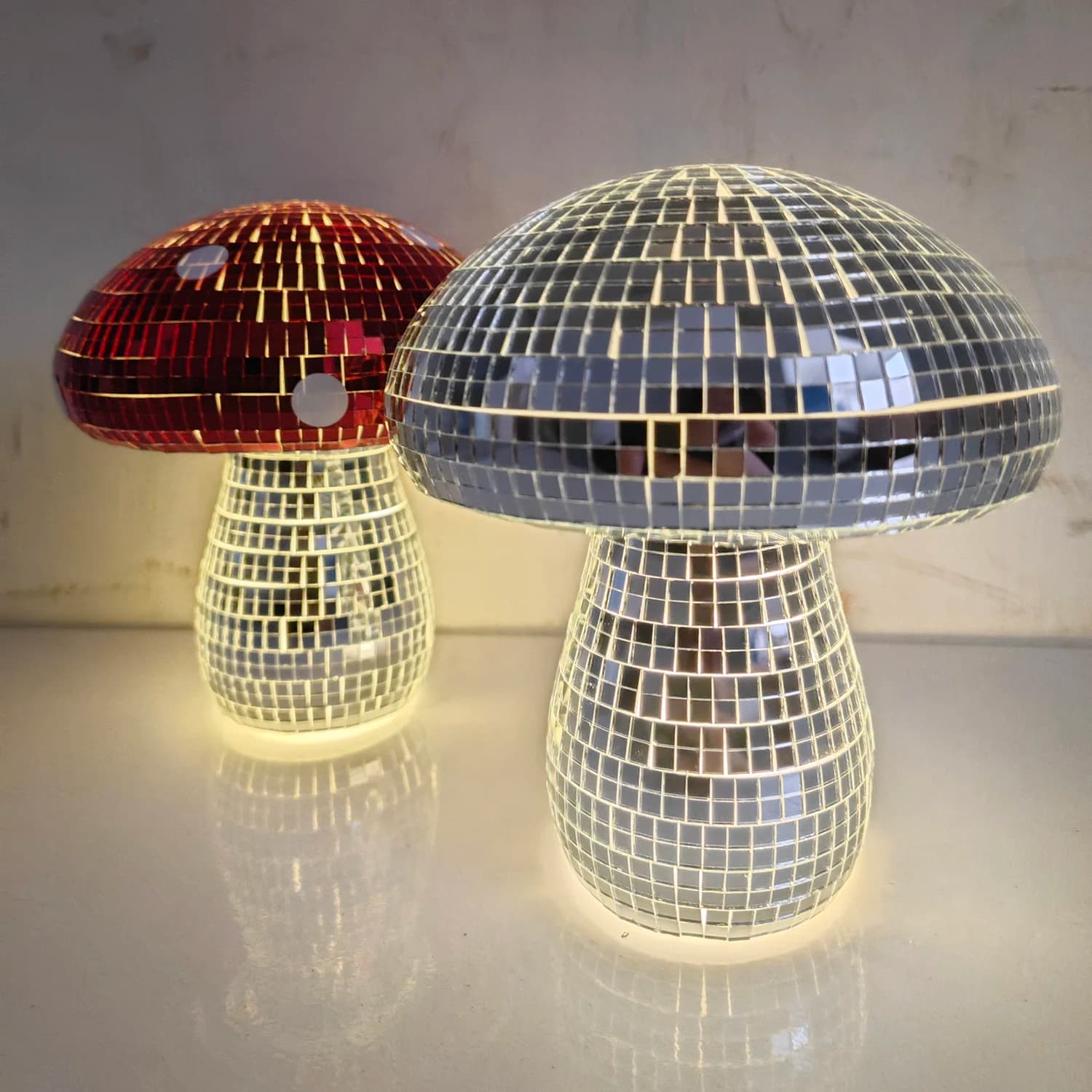 Lampada Atmosfera 3D Fatta a Mano Aqumotic, Decorazione Regalo, Luce Notturna a Forma di Pianeta e Fungo, Sfera di Cristallo, Regalo per Ragazze