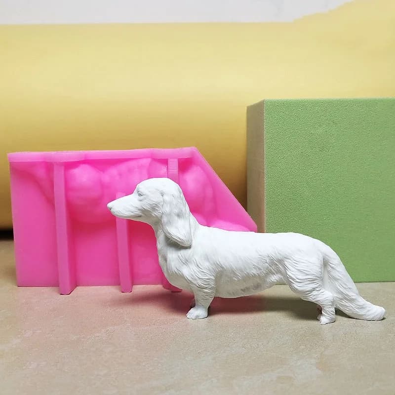 3D Salsiccia Cane Candela Stampo In Silicone FAI DA TE Simpatico Cane Aromaterapia Cera Gesso Stampo In Resina Epossidica Fatta A Mano Decorazione Desktop di Casa
