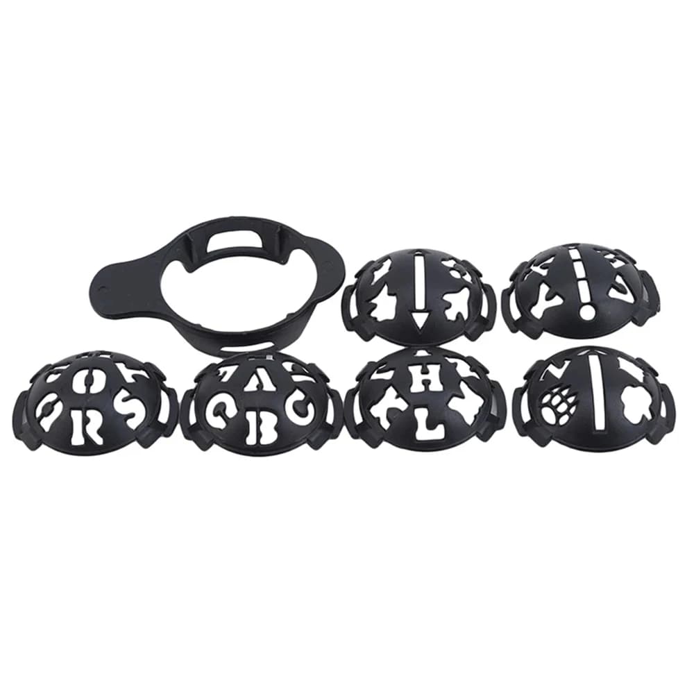 Black Hollow Alphabet Golf Ball Line Training Aids Golf Scriber Alignment Marks Tool Set Golf Line Marker Drawing Templates